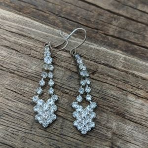 Vintage 1970's faux diamond earrings.